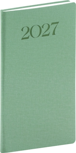 Notique taskumärkmik Biella 2027 roheline 9 × 15,5 cm
