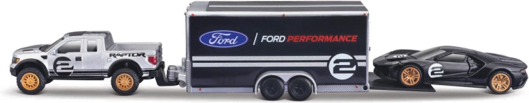 Maisto Design Team Haulers Ford F-150 SVT Raptor and Ford GT Heritage 1:64