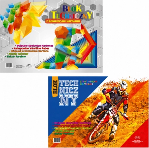 Protos colored technical drawing pad A3, 8 sheets, 120 g/m²