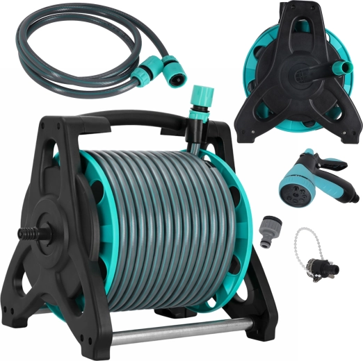 Aianvill voolikus rullil 30 m koos aluse ja pihustiga