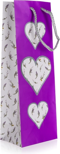 Kinkekott pudelile Lavendel 12 × 35 × 9 cm