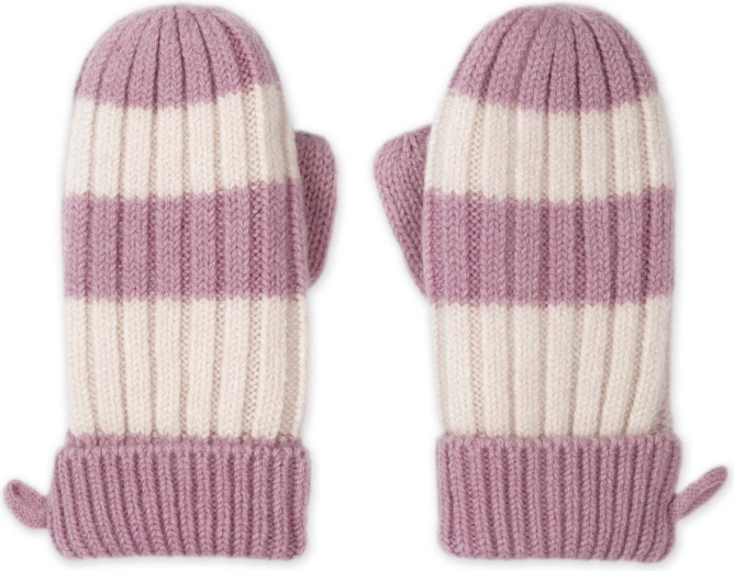 Lodger meriinokindad Stripe mauve, suurus 1–2 aastat