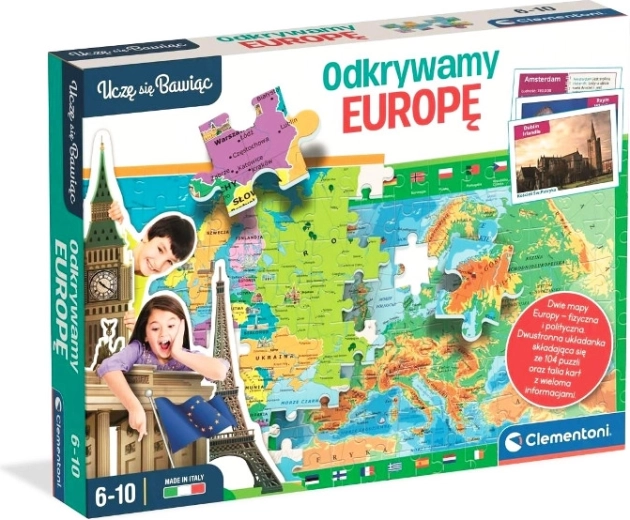 Exploring Europe – double-sided puzzle and educational card game
