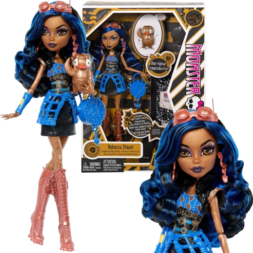 Monster High nukk Robecca Steam 26 cm Creeproduction koos tarvikute ja lemmiklooma Captain Pennyga
