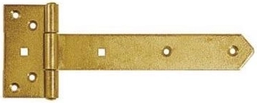 Gate Hinge 500 × 65 × 110 × 40 × 4 mm, yellow zinc-plated steel