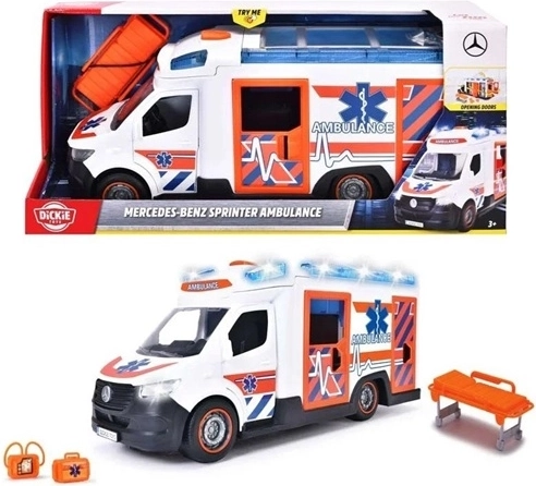 Dickie Toys SOS Mercedes-Benzi laste kiirabiauto valgus- ja heliefektidega