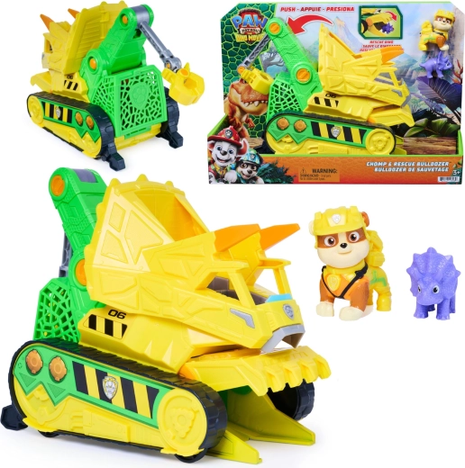 Spin Master Käpapatrull filmis – dino pääste: Rubble’i buldooser Chomp & Rescue 23 cm koos figuuridega