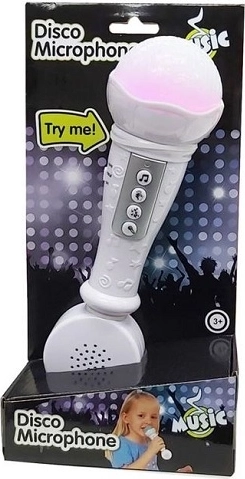 Disco microphone with batteries