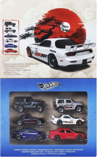 Hot Wheels Silver Series Streets of Japan – 1:64 die-cast autode komplekt