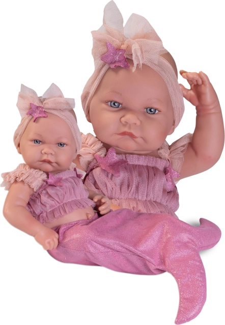 Realistic baby doll with full vinyl body 42 cm
