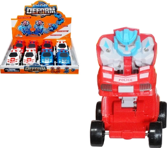 Rescue car transforming into robot – friction drive