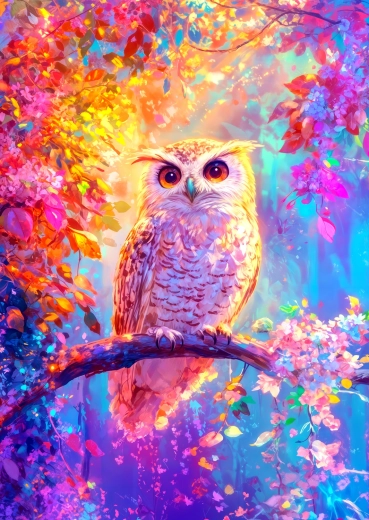 Enjoy Puzzle Blooming Owl 1000 Pieces