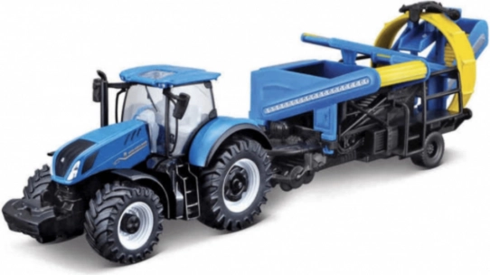 Bburago Farmland traktor New Holland T7.315 HD koos kultivaatoriga 10 cm
