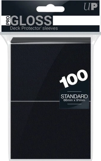 Ultra PRO pro-gloss standardsed kaardikiled mustad (100 tk)