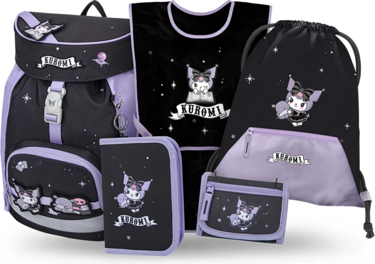 Koolikomplekt Baagl Airy Kuromi Fortune dream – seljakott, pinal, sussikott, põll ja rahakott (GRS)