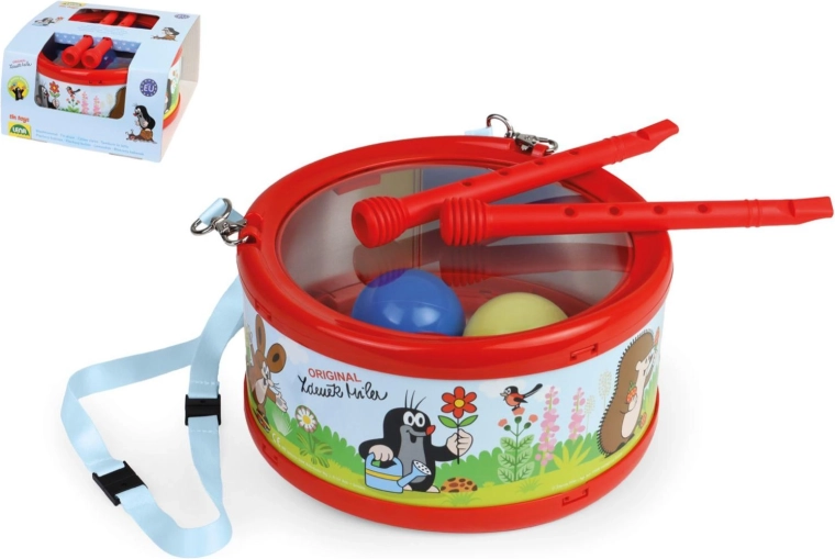 Plekktrumm Krtek 21 cm pulkadega