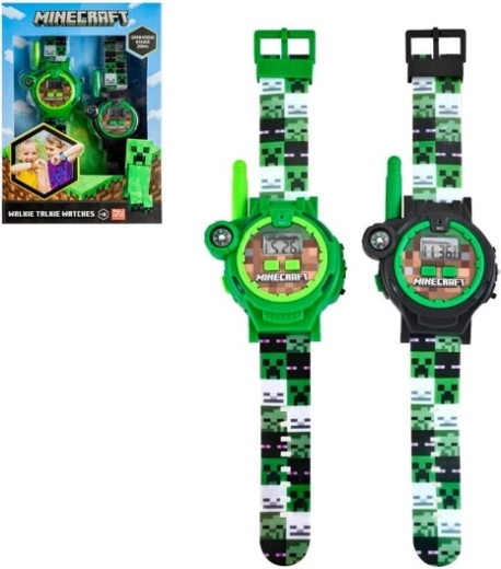 Minecrafti laste käekellad walkie-talkie’ga (2 tk komplekt) LED-taskulambi ja kompassiga