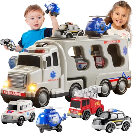 Woopie rescue transporter with lights and sounds, 5 pieces