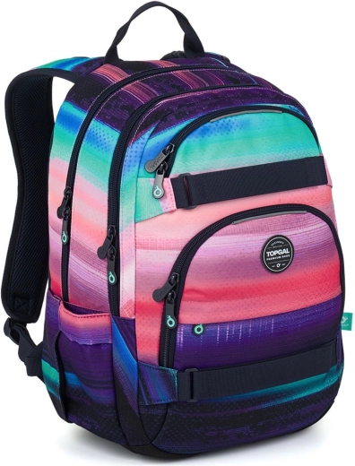 Topgal VIKI student backpack – colorful gradient