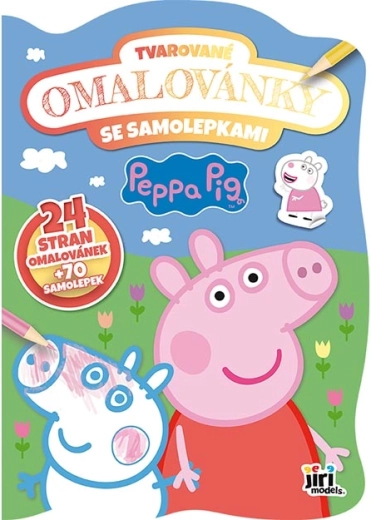 Kujulised värvimisraamatud Põrsas Peppa kleepsudega