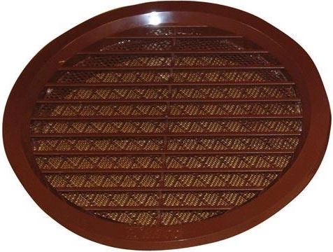 Ventilatsioonirest putukavõrguga, läbimõõt 150 mm, pruun