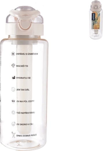 Tritan bottle 1 L with Loop A cap and ice insert