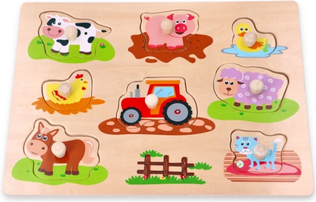 Puzzle with Handles Farm Friends and Tractor