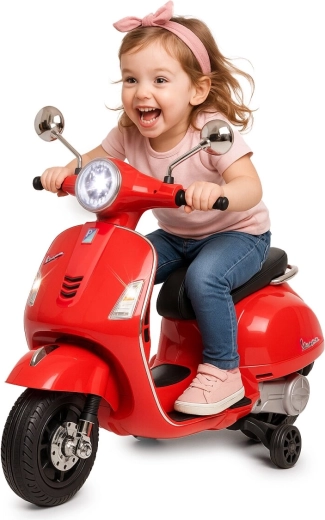 Laste elektriline tõukeratas Vespa GTS 125, punane