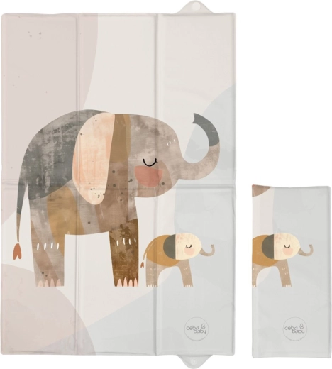 Ceba Baby reisipõhine mähkimismatt Basic Elephant Family 60 × 40 cm