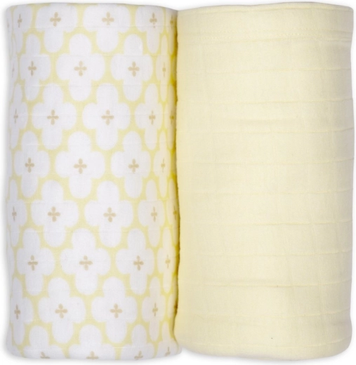 Lodger swaddler orgaanilisest puuvillast matcha/butter, 2 tk, 110 × 110 cm