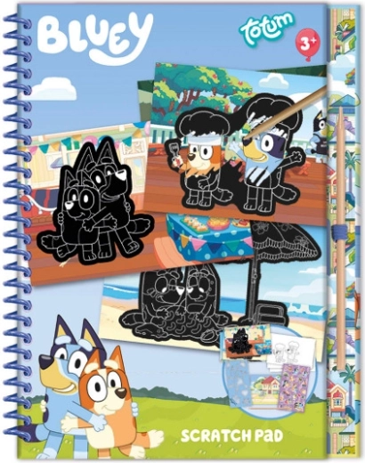 Totum Bluey Scratch Art & Coloring Activity Book with Stickers
