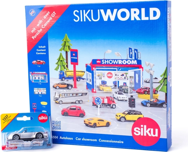 SIKU World Car Showroom with Porsche 911 Turbo Car