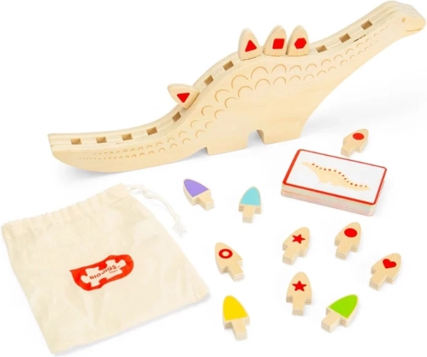 Bigjigs Toys puidust sorteerimismäng dinosaurus