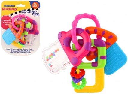 Värisev kõrin ja närimisrõngas beebidele, võtmed 3+ kuud