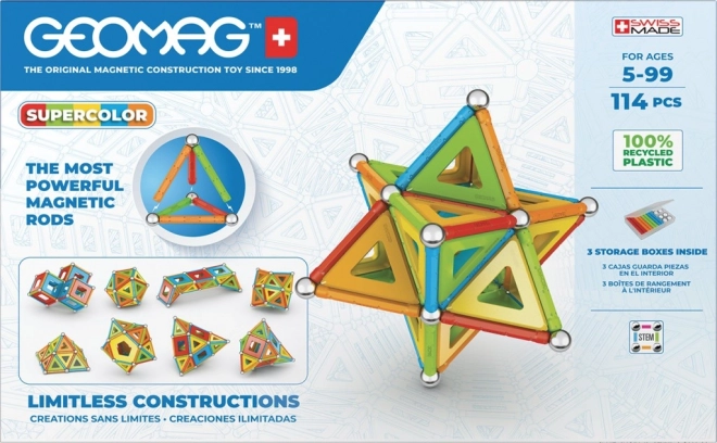 GEOMAG Supercolor magnetiline konstruktor 114 osaga