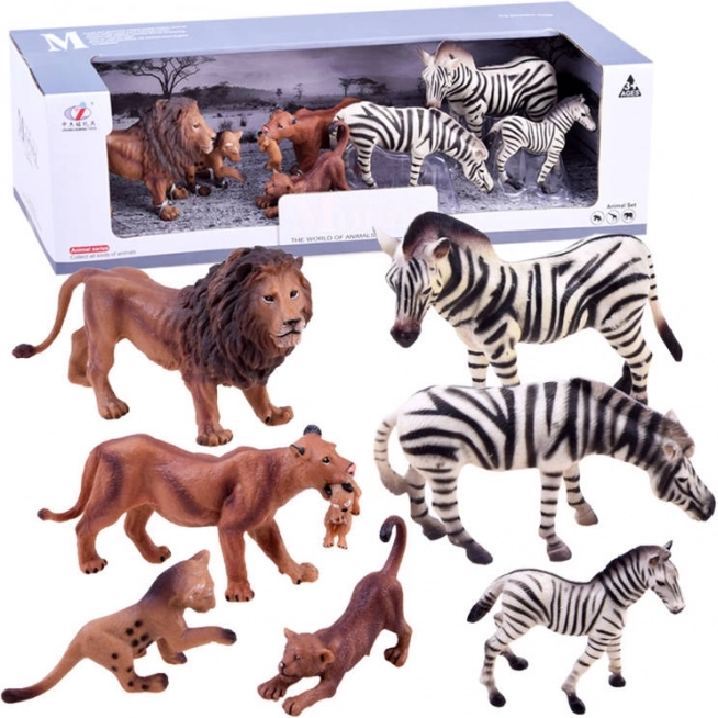 Safari-figuuride komplekt – loomad – Sebra + lõvi