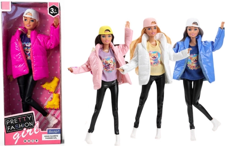 Fashion doll in a winter sports outfit - 1 piece