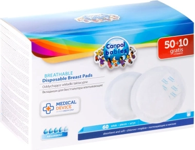 Canpol babies vormitud hingavad 3D rinnapadjad, 60 tk (50 + 10 tasuta)
