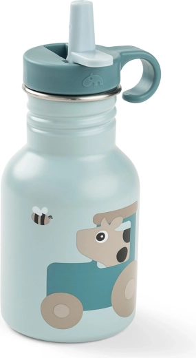 Done by Deer stainless steel bottle for kids Tiny farm blue 350 ml
