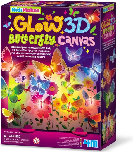 KidzMaker glowing 3D butterfly canvas