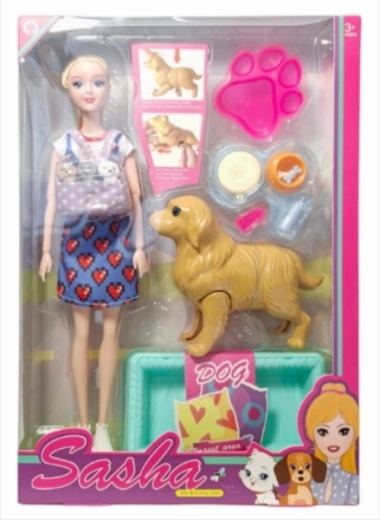 Doll with Dog and Puppies – Interactive Birth