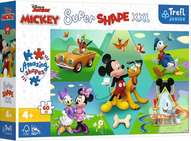 Laste pusle 60 tükki XXL Super Shape – MICKEY MOUSE