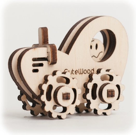 CuteWood puidust 3D pusle traktor