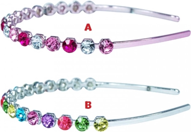 Pink Poppy headband with colorful gems