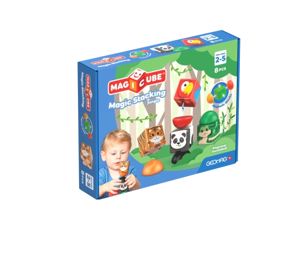 Geomag Magicube Jungle magnetic construction set, 8 pieces