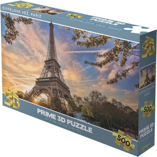 Prime 3D puzzle Eiffel Tower in Paris holographic 500 pieces 61 × 46 cm