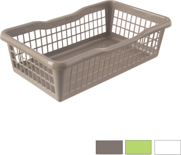 Plastic storage basket 24.5 × 15.2 × 7.5 cm, assorted colors