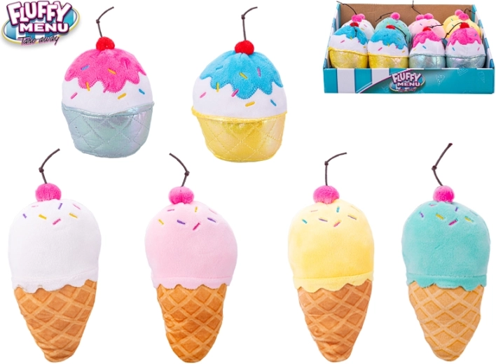 Fluffy Menu plüüslelud jäätis ja muffin