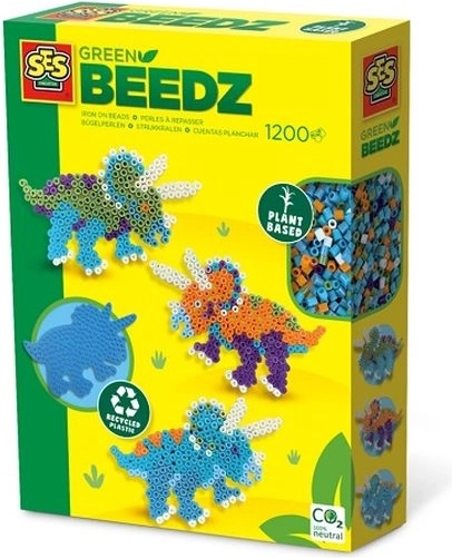 SES Creative Green Beedz Iron-On Beads Dinosaurs