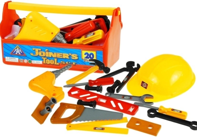 Kids' Tool Set with Helmet, 20 Pieces